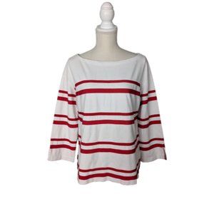 Tory Burch Kendall Carnival Stripe Jersey Top (L)